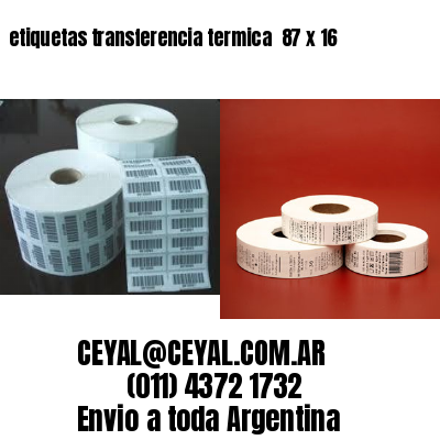 etiquetas transferencia termica  87 x 16
