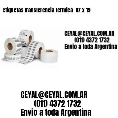 etiquetas transferencia termica  87 x 19