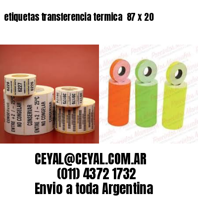 etiquetas transferencia termica  87 x 20