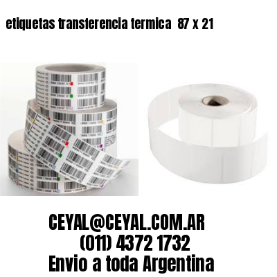 etiquetas transferencia termica  87 x 21