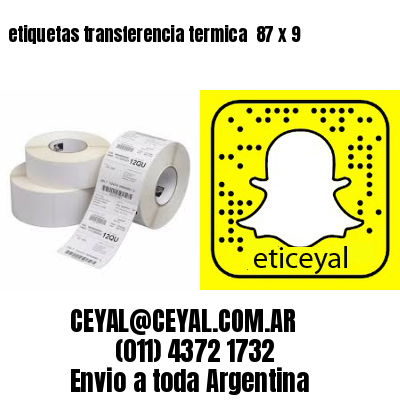 etiquetas transferencia termica  87 x 9