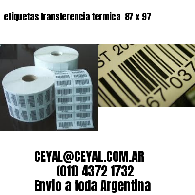 etiquetas transferencia termica  87 x 97