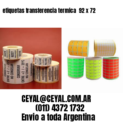 etiquetas transferencia termica  92 x 72