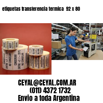 etiquetas transferencia termica  92 x 80