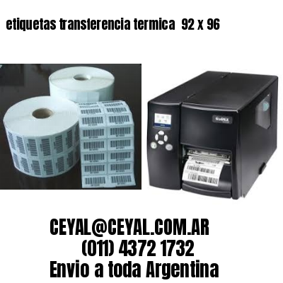 etiquetas transferencia termica  92 x 96