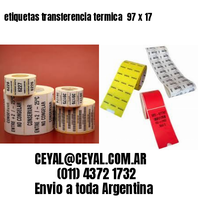 etiquetas transferencia termica  97 x 17