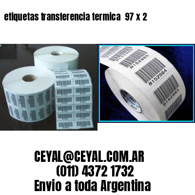 etiquetas transferencia termica  97 x 2