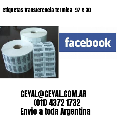 etiquetas transferencia termica  97 x 30
