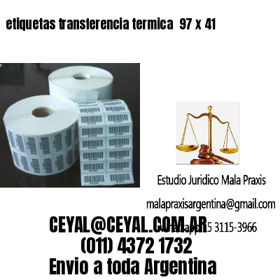 etiquetas transferencia termica  97 x 41