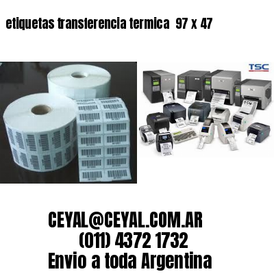 etiquetas transferencia termica  97 x 47