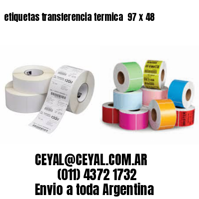 etiquetas transferencia termica  97 x 48