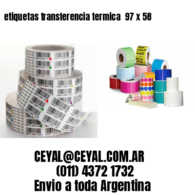 etiquetas transferencia termica  97 x 58