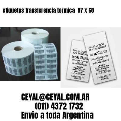 etiquetas transferencia termica  97 x 68