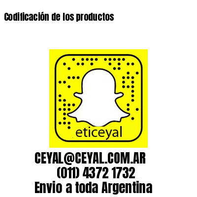 Codificación de los productos 