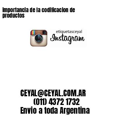 importancia de la codificacion de productos