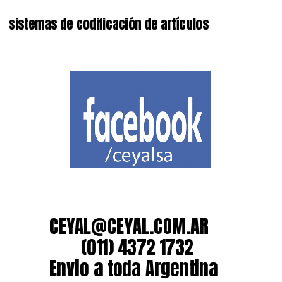  sistemas de codificación de artículos