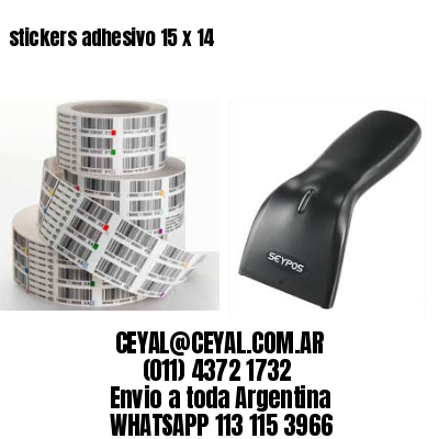 stickers adhesivo 15 x 14