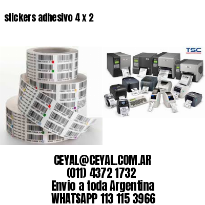 stickers adhesivo 4 x 2