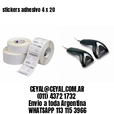 stickers adhesivo 4 x 20