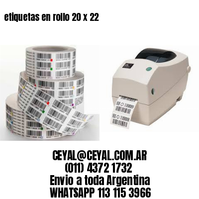 etiquetas en rollo 20 x 22