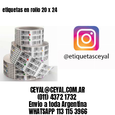 etiquetas en rollo 20 x 24