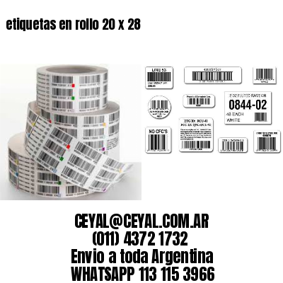 etiquetas en rollo 20 x 28