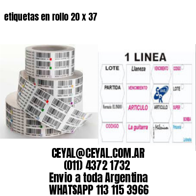 etiquetas en rollo 20 x 37
