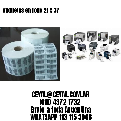 etiquetas en rollo 21 x 37