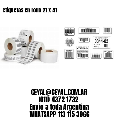 etiquetas en rollo 21 x 41
