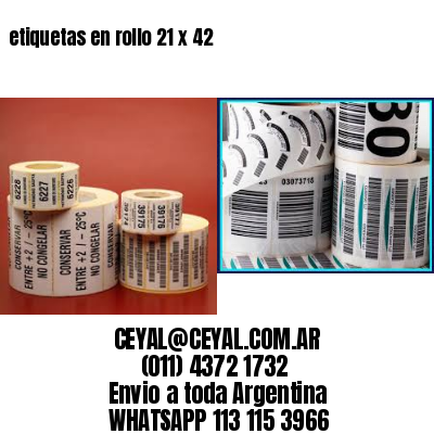 etiquetas en rollo 21 x 42