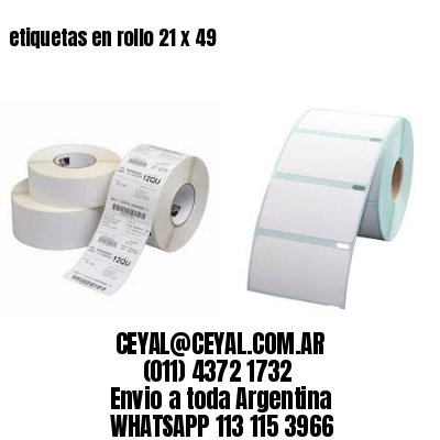 etiquetas en rollo 21 x 49