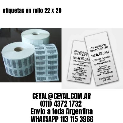 etiquetas en rollo 22 x 20