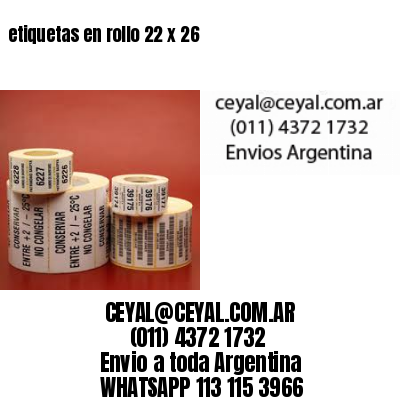 etiquetas en rollo 22 x 26