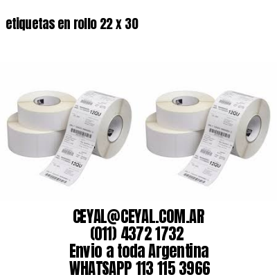 etiquetas en rollo 22 x 30