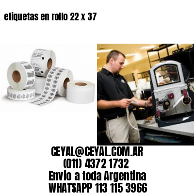 etiquetas en rollo 22 x 37