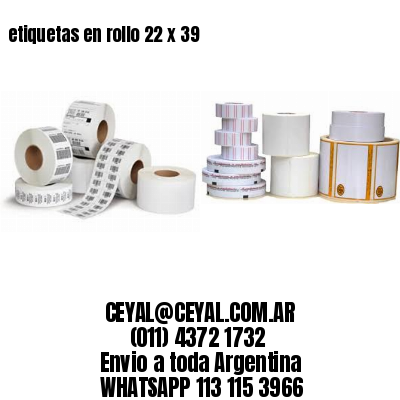 etiquetas en rollo 22 x 39