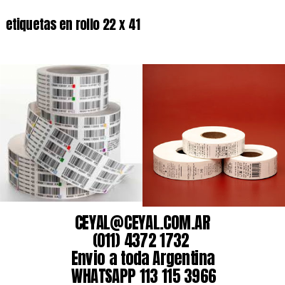 etiquetas en rollo 22 x 41