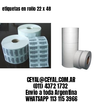 etiquetas en rollo 22 x 48
