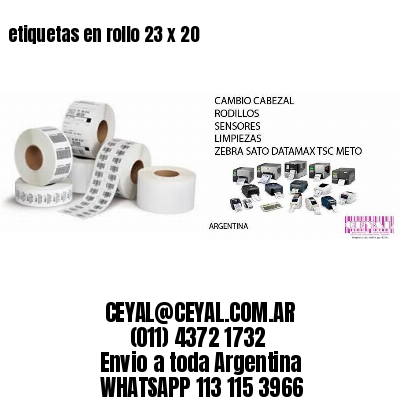 etiquetas en rollo 23 x 20