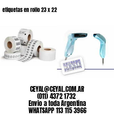 etiquetas en rollo 23 x 22