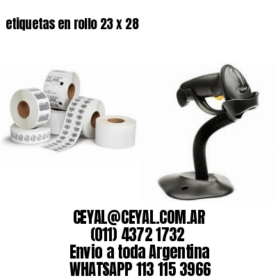 etiquetas en rollo 23 x 28