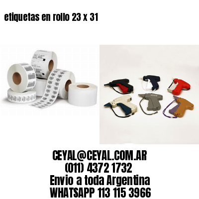 etiquetas en rollo 23 x 31