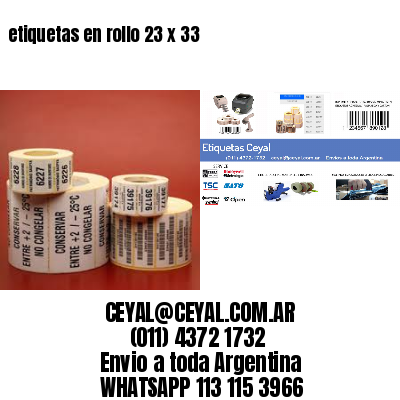 etiquetas en rollo 23 x 33