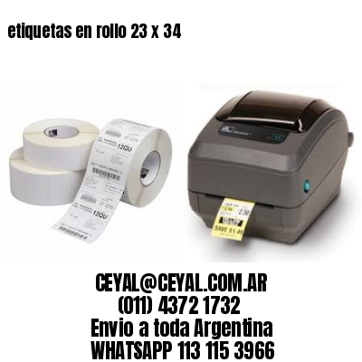 etiquetas en rollo 23 x 34