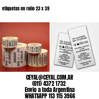 etiquetas en rollo 23 x 39