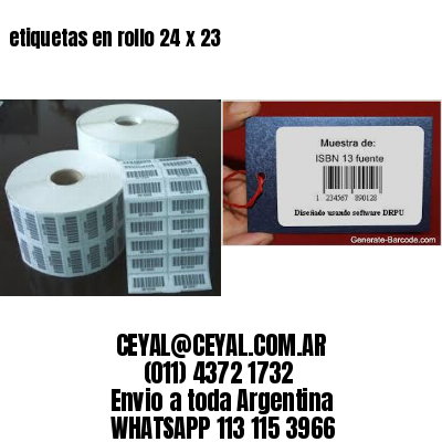 etiquetas en rollo 24 x 23