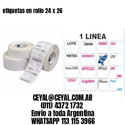 etiquetas en rollo 24 x 26