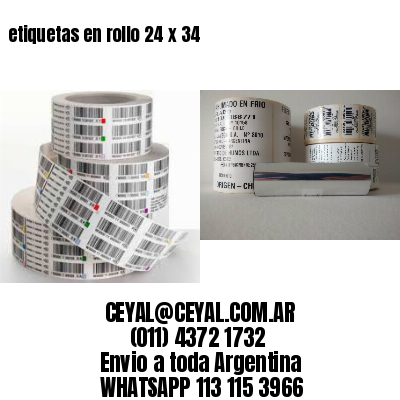 etiquetas en rollo 24 x 34
