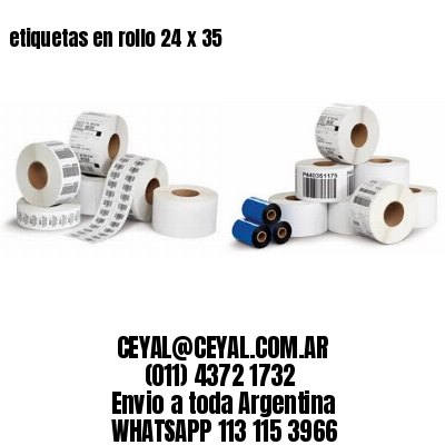 etiquetas en rollo 24 x 35