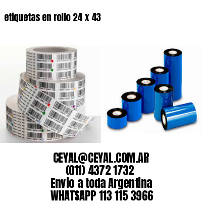 etiquetas en rollo 24 x 43